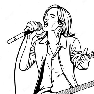 Pagina Para Colorir Do Vocalista Da Banda De Rock 114816 50553