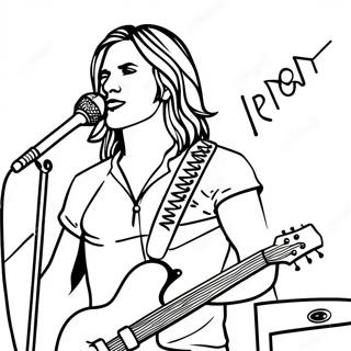 Pagina Para Colorir Do Vocalista Da Banda De Rock 114816 50554