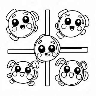 Pagina Para Colorir Personagens Fofos Do Jogo Da Velha 115150-50811