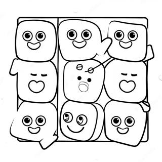 Pagina Para Colorir Personagens Fofos Do Jogo Da Velha 115150-50812