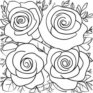 Pagina Para Colorir De Vibrantes Rosas Vermelhas 115332-50951