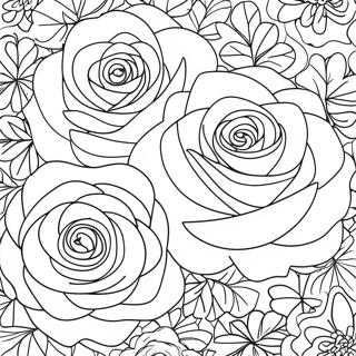 Pagina Para Colorir De Delicadas Rosas Cor De Rosa 115333-50956