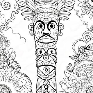 Pagina Para Colorir De Totem Detalhado 115538-51111
