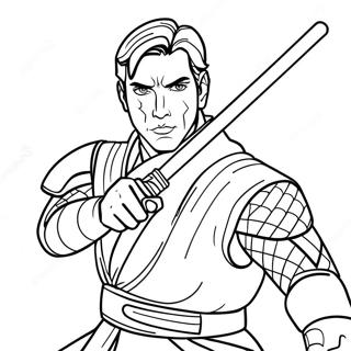Pagina Para Colorir Do Duelo De Sabres De Luz Do Kanan Jarrus 115691 51229