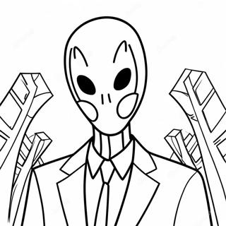 Slenderman Páginas Para Colorir