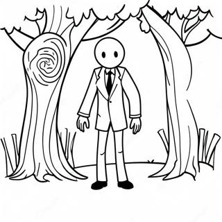 Pagina Para Colorir Do Slenderman Escondido Atras De Uma Arvore 115770-51296