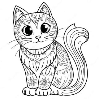 Pagina Para Colorir Crianca Gato 115844-51340