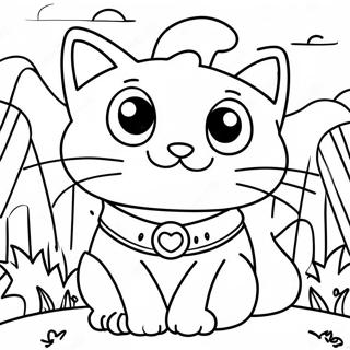 Pagina Para Colorir Crianca Gato Aventureira 115846-51345