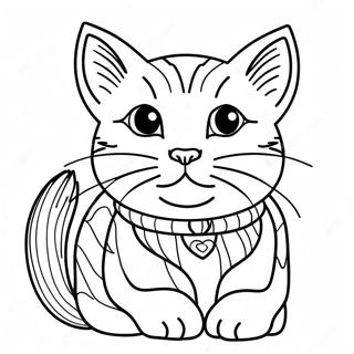 Pagina Para Colorir Crianca Gato Curiosa 115848-51356