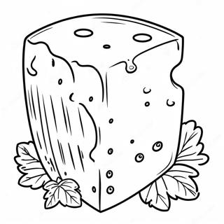 Página Para Colorir De Fatia De Queijo Cheddar Páginas Para Colorir