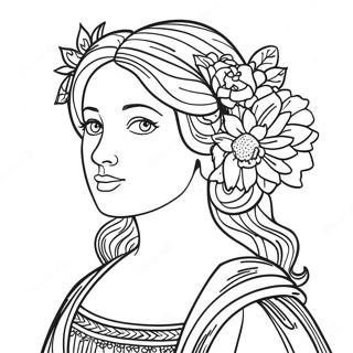 Pagina Para Colorir Da Isabella Com Flores 116076-51521