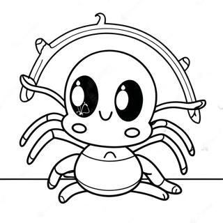 Aranha Feliz Com Um Sorriso Pagina Para Colorir 11610 202