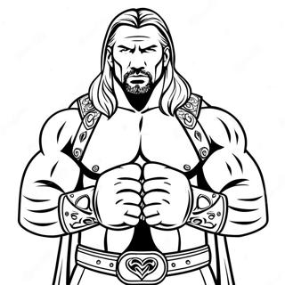 Pagina Para Colorir Do Triple H Segurando Dois Cintos 116234 51649