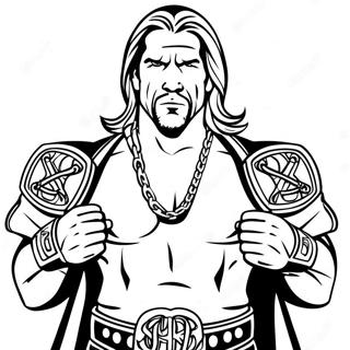 Pagina Para Colorir Do Triple H Segurando Dois Cintos 116234 51650