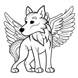 Lobo Com Asas Para Colorir 116283-51678
