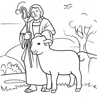 Bom Pastor Gentil Com Ovelhas Pagina Para Colorir 116440 51802
