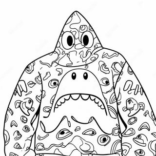 Pagina Para Colorir Do Hoodie Bape Shark 116467-51989