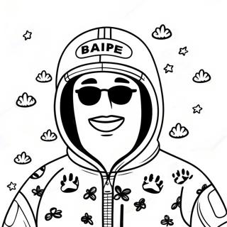 Pagina Para Colorir Do Estilo Streetwear Bape 116469-51836