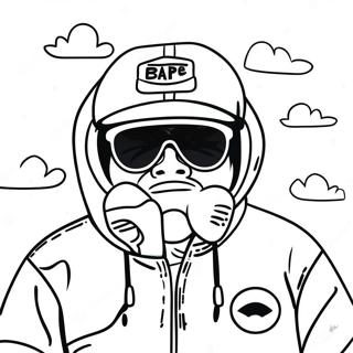 Pagina Para Colorir Do Estilo Streetwear Bape 116469 51997