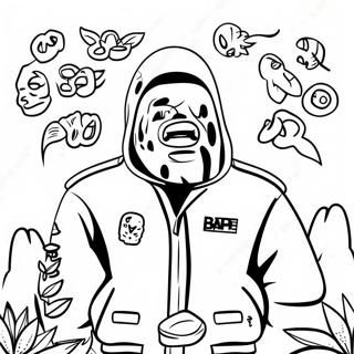 Pagina Para Colorir Do Estilo Streetwear Bape 116469 51998