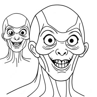 Pagina Para Colorir Da Transformacao Do Ghoul Assustador 116852-52293