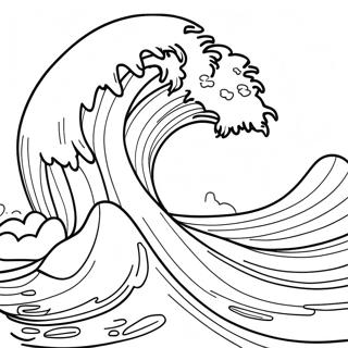 Pagina Para Colorir Da Onda Poderosa Do Tsunami 117005-52407