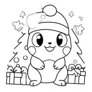 Pokemon De Natal Páginas Para Colorir