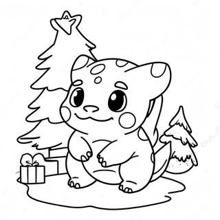 Bulbasaur Decorando Uma Arvore De Natal Pagina Para Colorir 117057-52450