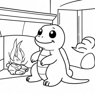 Charmander Ao Lado Da Lareira Pagina Para Colorir 117058-52456