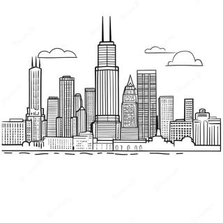 Pagina Para Colorir Do Horizonte De Chicago 117158-52514