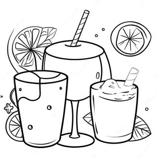 Bebidas Páginas Para Colorir