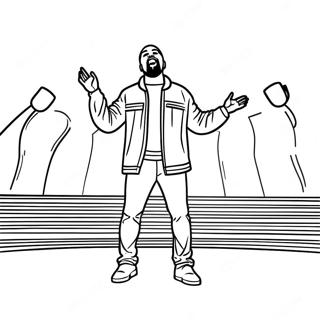 Pagina Para Colorir Do Kanye West Se Apresentando No Palco 117623 52875