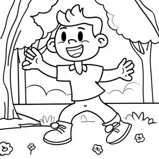 Pagina Para Colorir Do Wally Darling Brincando No Parque 118014 53187