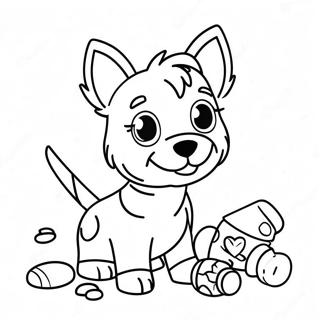 Pagina Para Colorir De Yorkie Realista Fofo Brincando Com Brinquedos 118114-53253