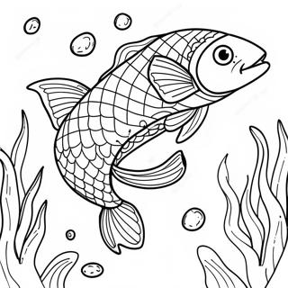 Pagina Para Colorir De Salmao Realista Subaquatico 118191-53315