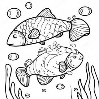 Pagina Para Colorir De Salmao Realista Subaquatico 118191-53316