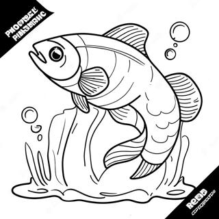 Pagina Para Colorir De Salmao Saltando Fora Da Agua 118193-53321