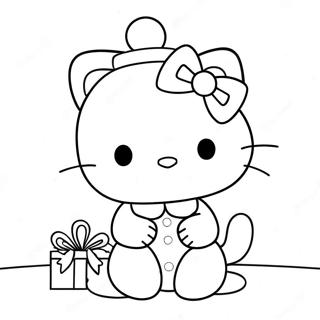 Hello Kitty Natal Páginas Para Colorir