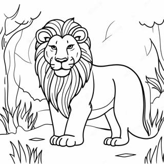 Pagina Para Colorir De Leao Feroz Na Selva 118245-53363