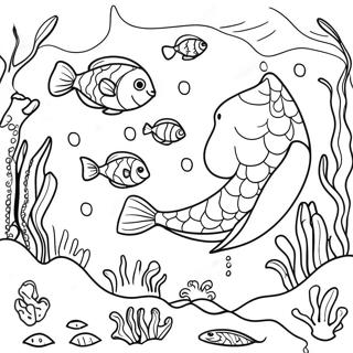 Pagina Para Colorir De Seawing Em Cena Subaquatica Colorida 118781-53887