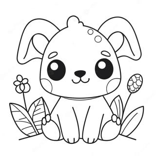 Pagina Para Colorir De Doodle De Animal Kawaii Adoravel 118883-53965