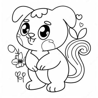 Pagina Para Colorir De Doodle De Animal Kawaii Adoravel 118883-53967