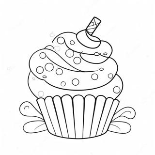 Cupcake Colorido Com Granulado Pagina De Colorir 11899-1688