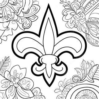 Pagina Para Colorir Do Logo Dos New Orleans Saints 119012-54065