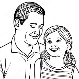 Pai E Filha Páginas Para Colorir