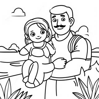 Pagina Para Colorir De Pai E Filha Aventureiros 119063-54105