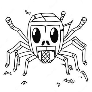 Pagina Para Colorir De Aranha Do Minecraft Brava 119090-54133