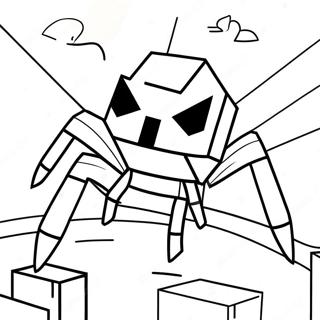 Pagina Para Colorir De Aranha Do Minecraft Brava 119090-54135
