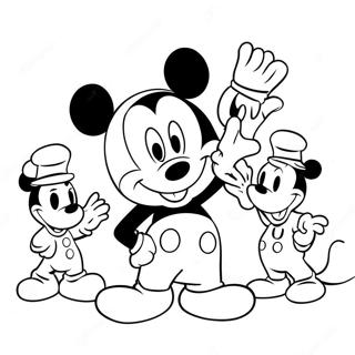 Pagina Para Colorir Do Mickey Mouse Brincando Com Amigos 1194-2589