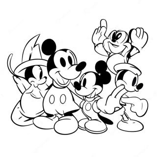 Pagina Para Colorir Do Mickey Mouse Brincando Com Amigos 1194-2591